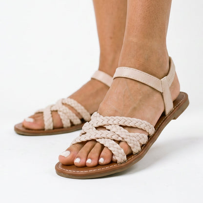 Anastasia - Elegant Black Strappy Flat Sandals for Women DONE 06-20-2026