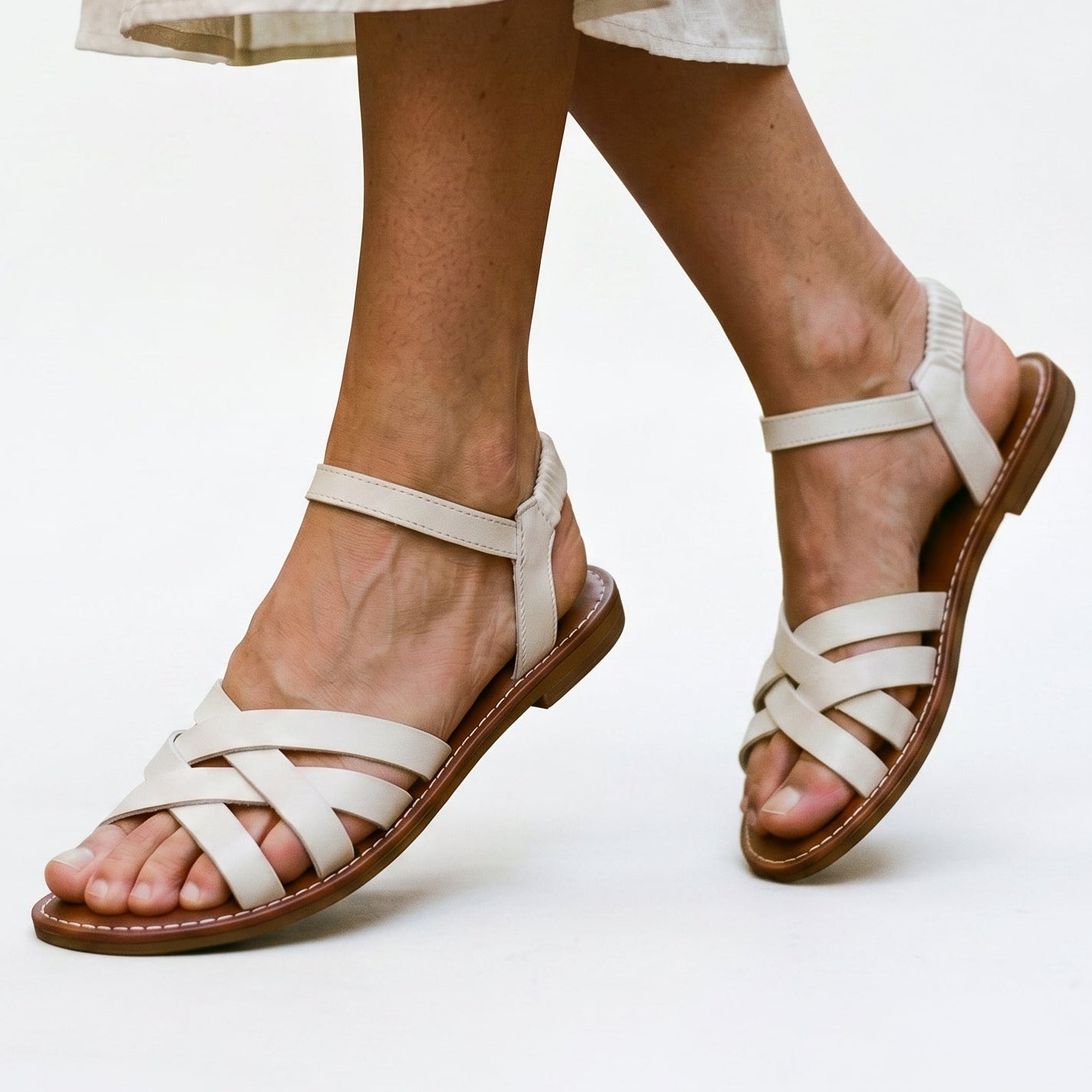 Anastasia - Elegant Black Strappy Flat Sandals for Women DONE 06-20-2026