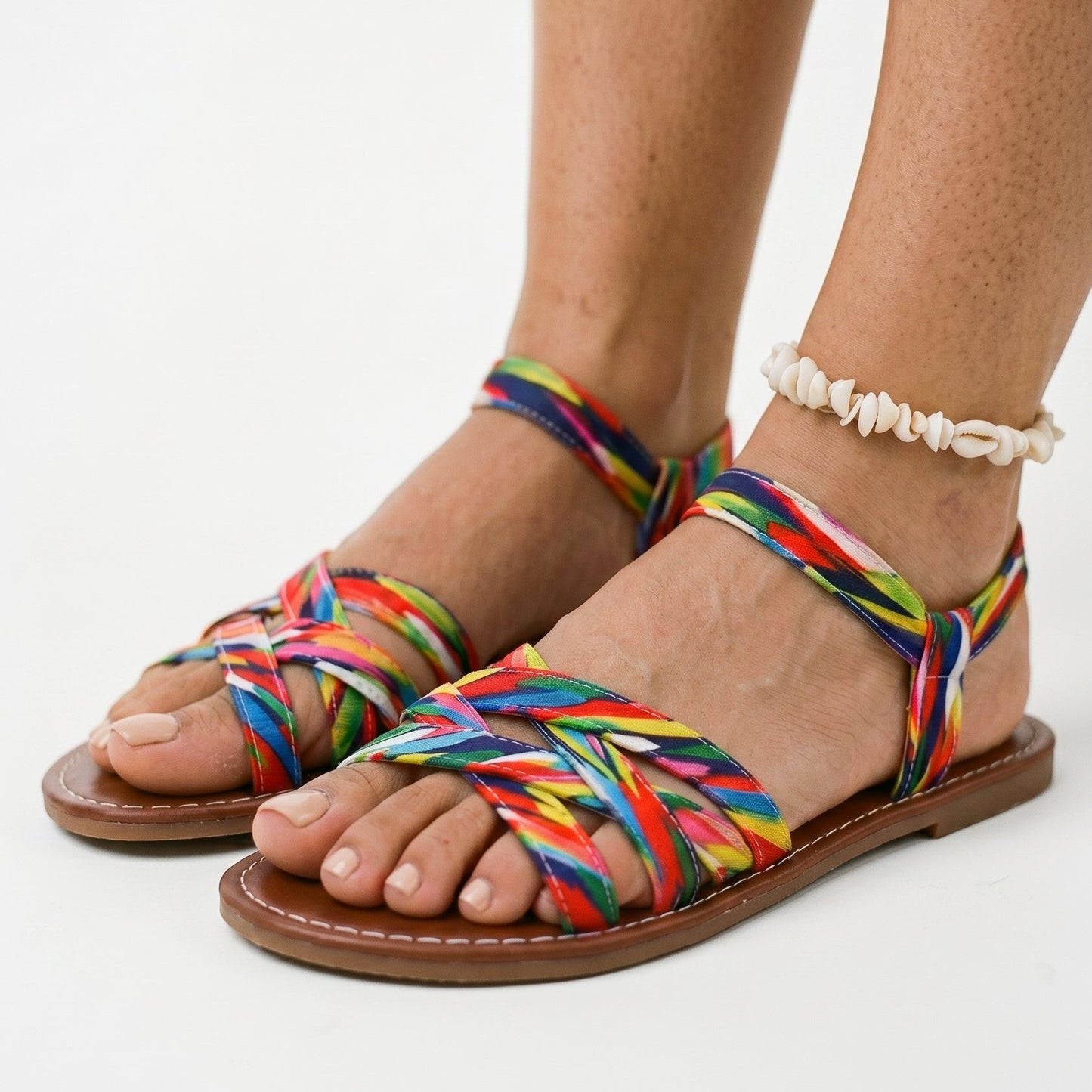 Anastasia - Elegant Black Strappy Flat Sandals for Women DONE 06-20-2026