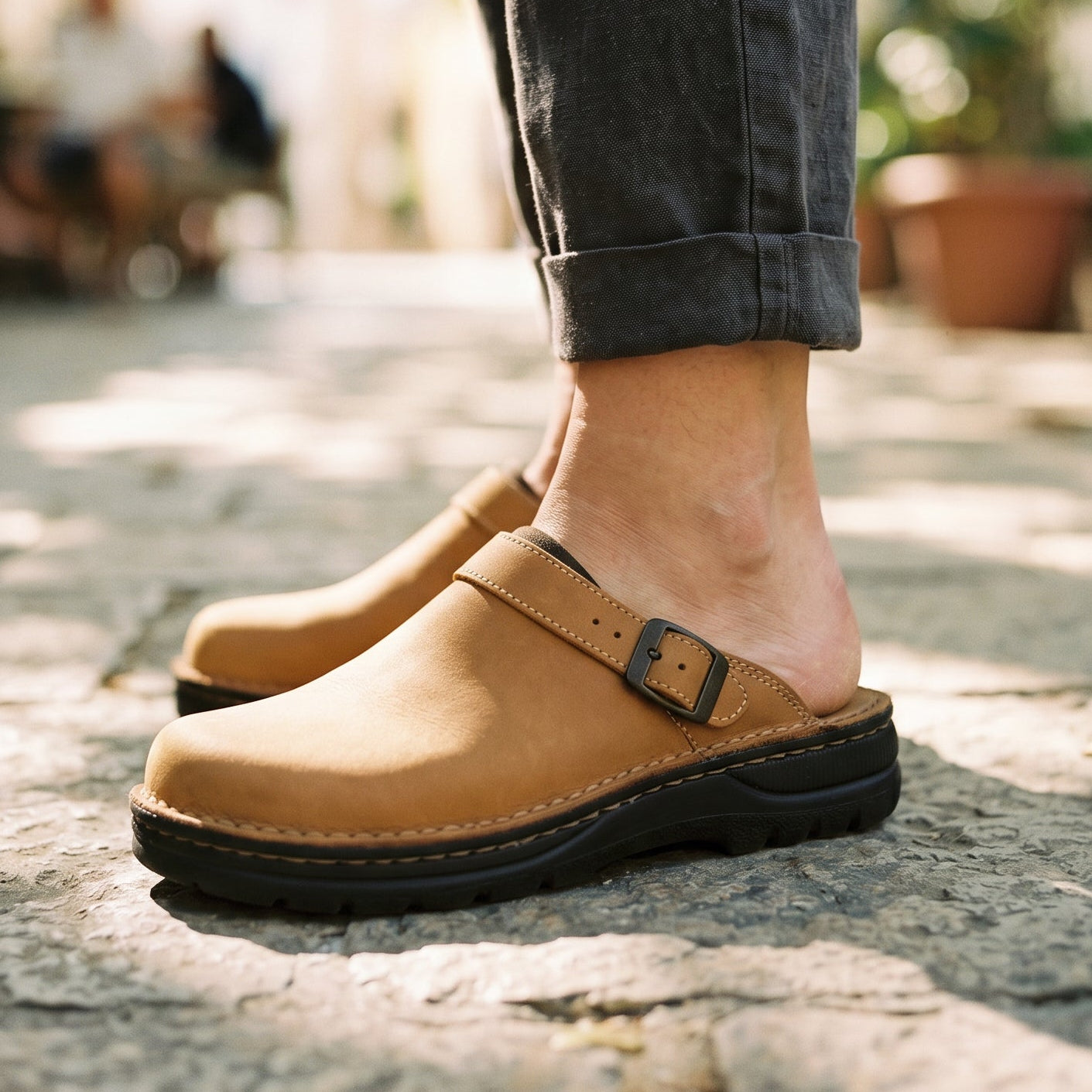 Angela - Comfortable Slip-On Clogs with Adjustable Strap DONE 05-29-2026