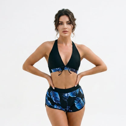 Arabelle - Stylish High Waisted Bikini Set with Leaf Print DONE 05-14-2026