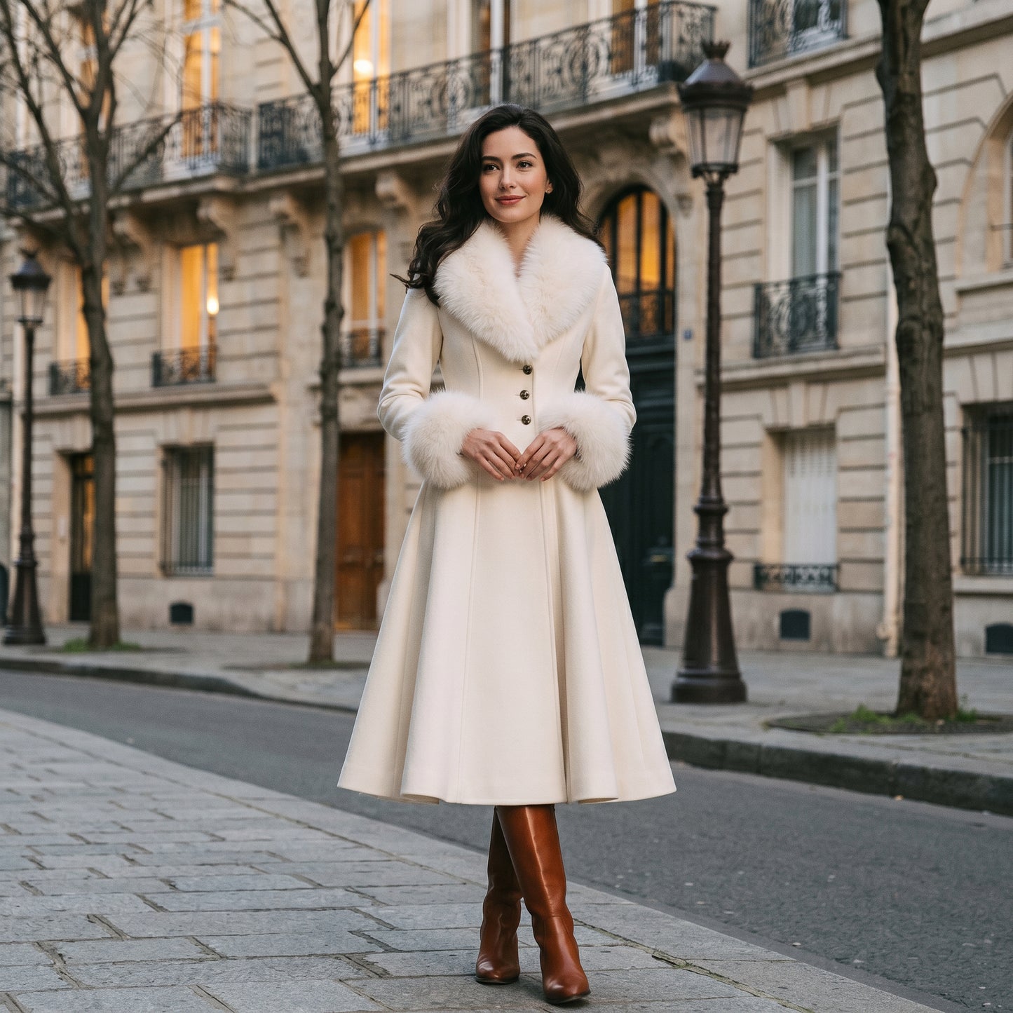 Arvienne - Elegant Winter Faux Fur Coat for Women DONE 05-30-2026