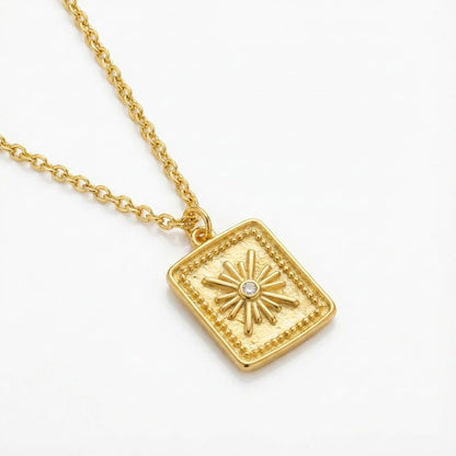 Astral – Gold Necklace with Radiant Sunburst