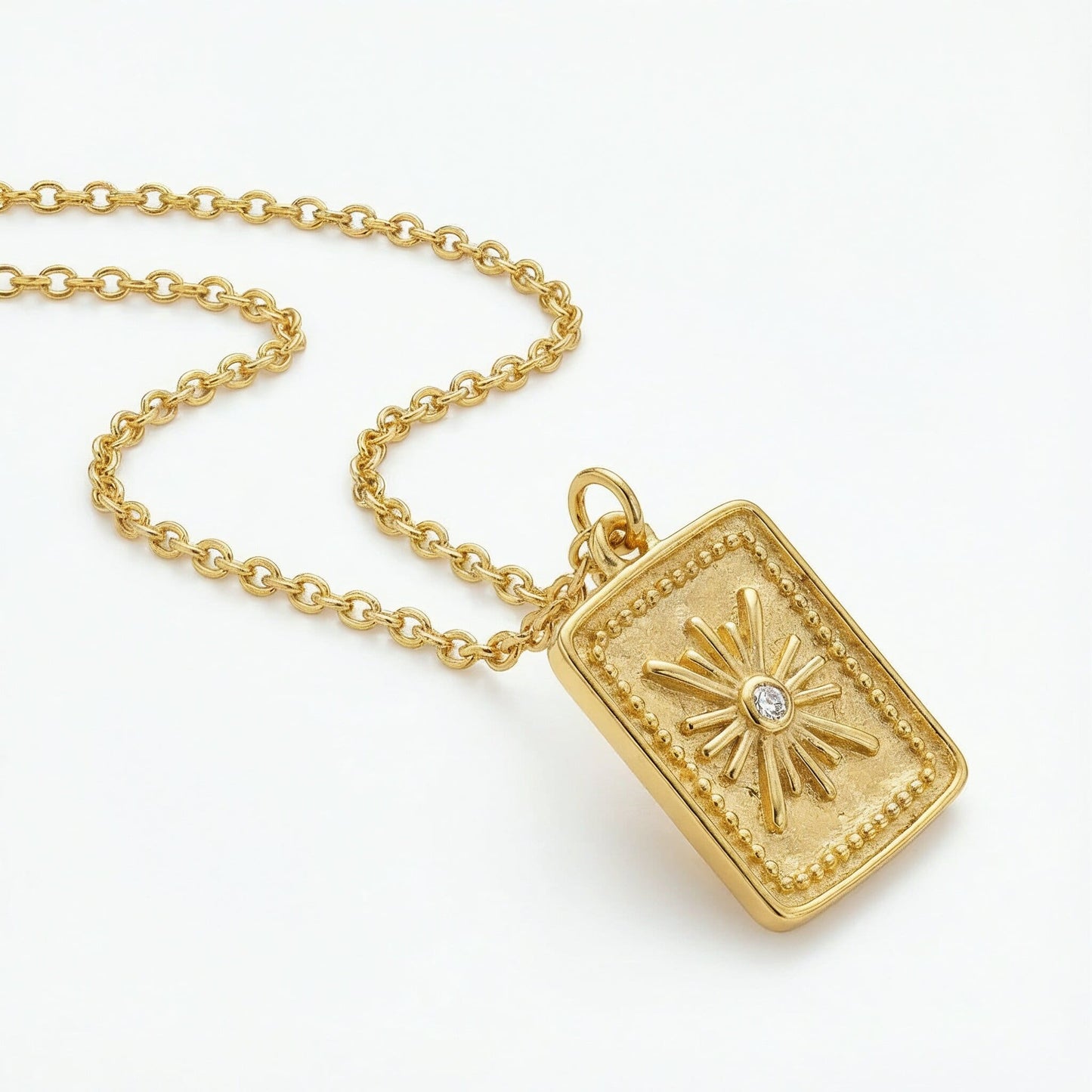 Astral – Gold Necklace with Radiant Sunburst