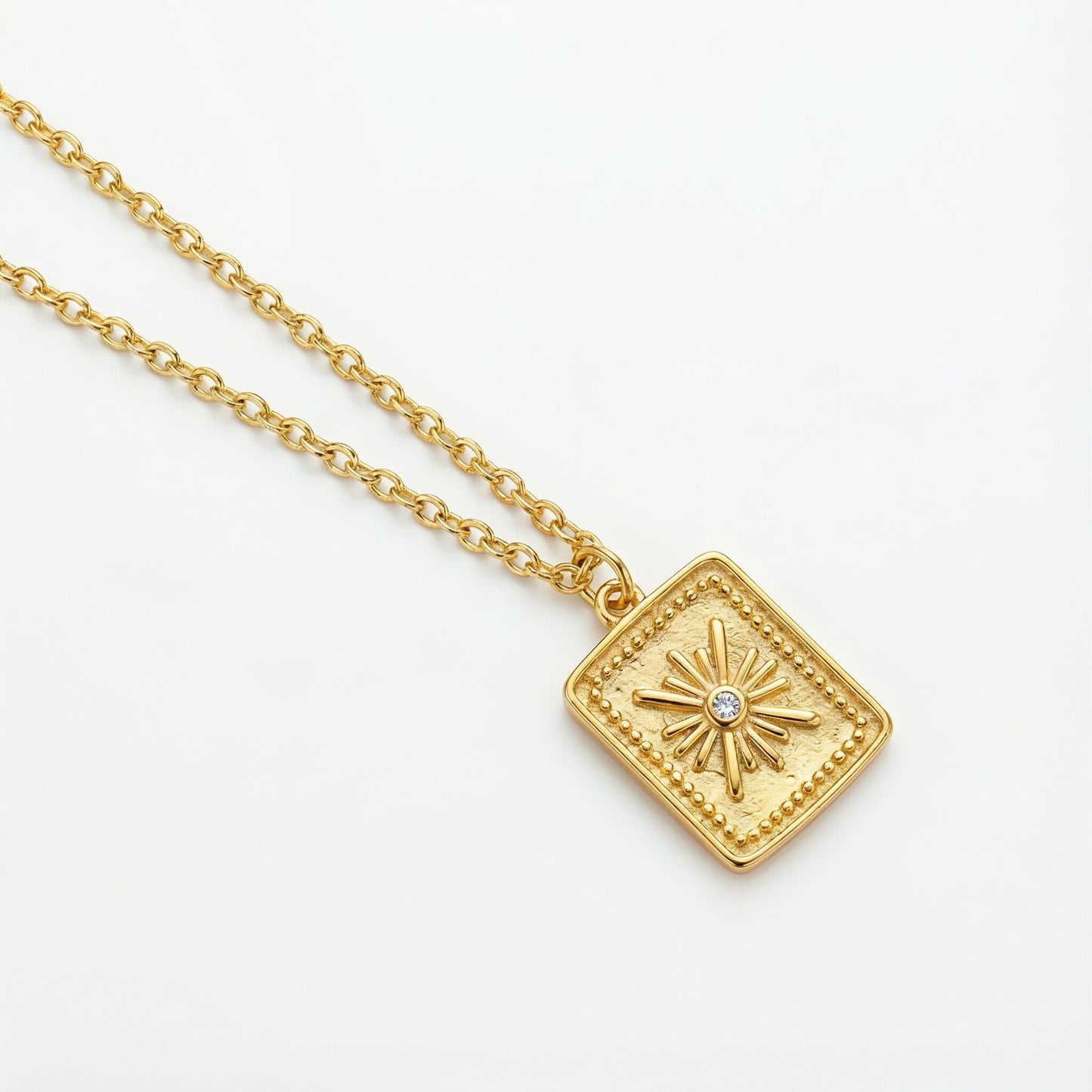 Astral – Gold Necklace with Radiant Sunburst