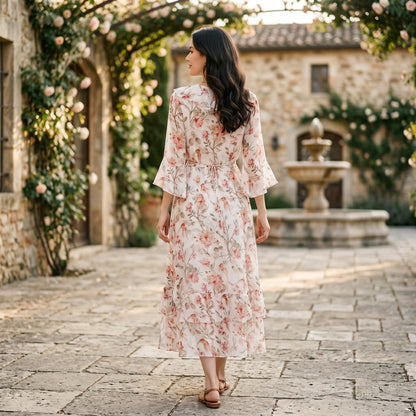 Athena - Elegant Floral Maxi Wedding Guest Dress DONE 06-20-2026