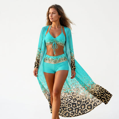 Athena - Stylish High Waisted Bikini Set with Kimono DONE 05- 04-2026