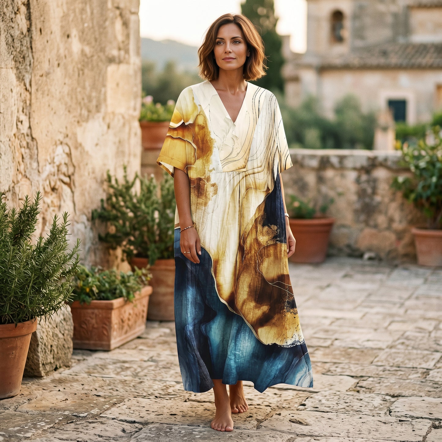 Athena - Vibrant Floral Summer Midi Dress for Women DONE 05-22-2026