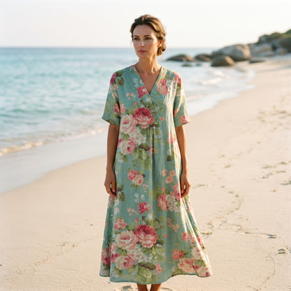 Athena - Vibrant Floral Summer Midi Dress for Women DONE 05-22-2026