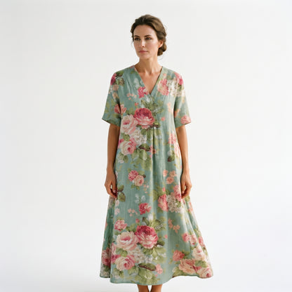 Athena - Vibrant Floral Summer Midi Dress for Women DONE 05-22-2026