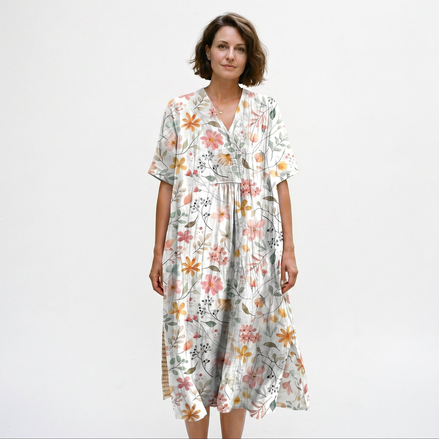 Athena - Vibrant Floral Summer Midi Dress for Women DONE 05-22-2026