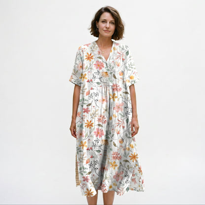Athena - Vibrant Floral Summer Midi Dress for Women DONE 05-22-2026