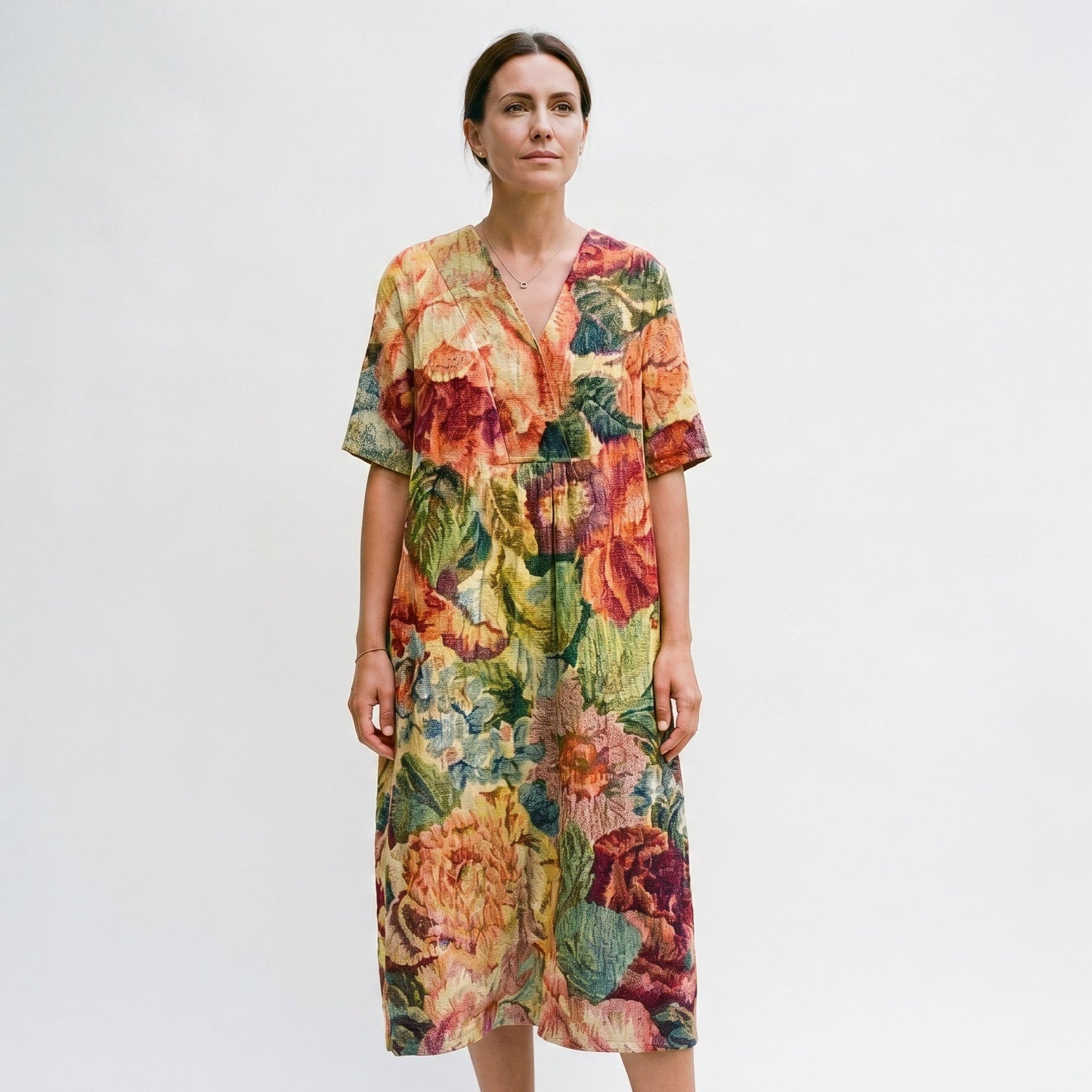 Athena - Vibrant Floral Summer Midi Dress for Women DONE 05-22-2026