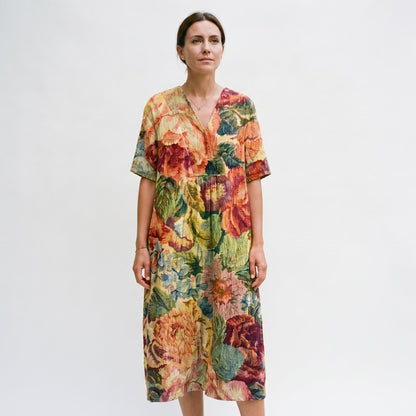 Athena - Vibrant Floral Summer Midi Dress for Women DONE 05-22-2026