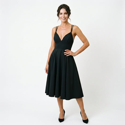 Athena - Elegant Midi Dress for Special Occasions 1