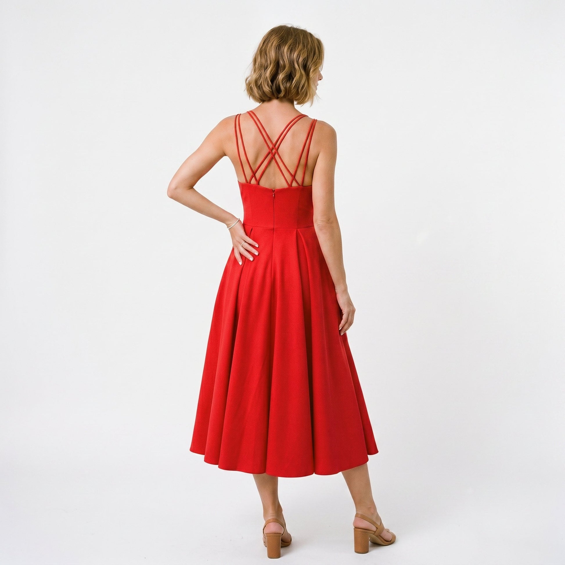 Athena - Elegant Midi Dress for Special Occasions 6