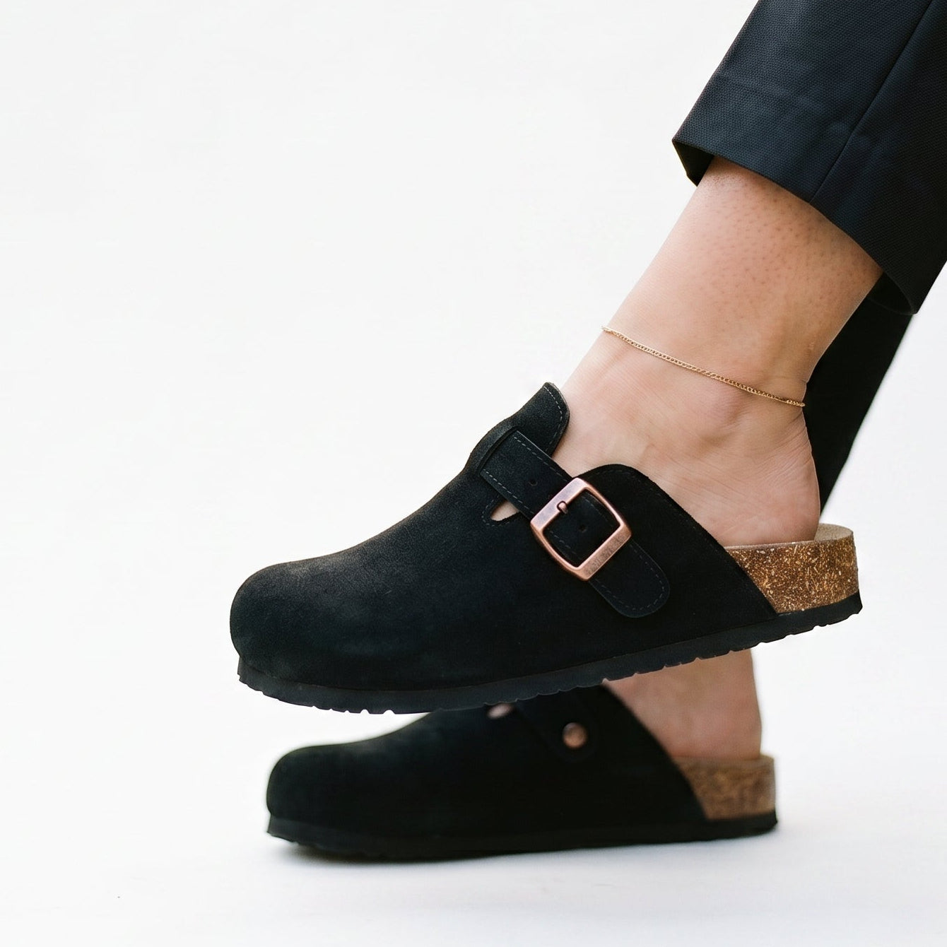 Aubrey - Classic Suede Clogs for Women with Cork Footbed DONE 05-28-2026