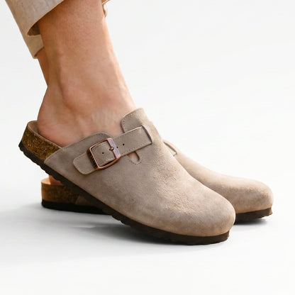 Aubrey - Classic Suede Clogs for Women with Cork Footbed DONE 05-28-2026
