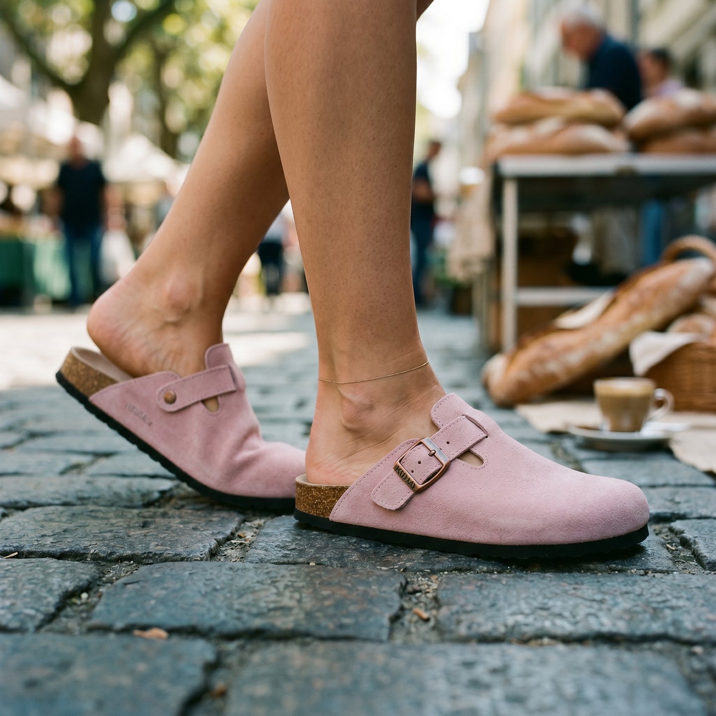 Aubrey - Classic Suede Clogs for Women with Cork Footbed DONE 05-28-2026