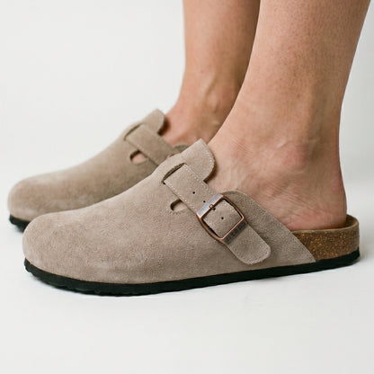 Aubrey - Classic Suede Clogs for Women with Cork Footbed DONE 05-28-2026