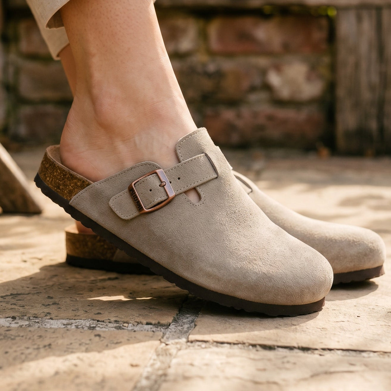Aubrey - Classic Suede Clogs for Women with Cork Footbed DONE 05-28-2026