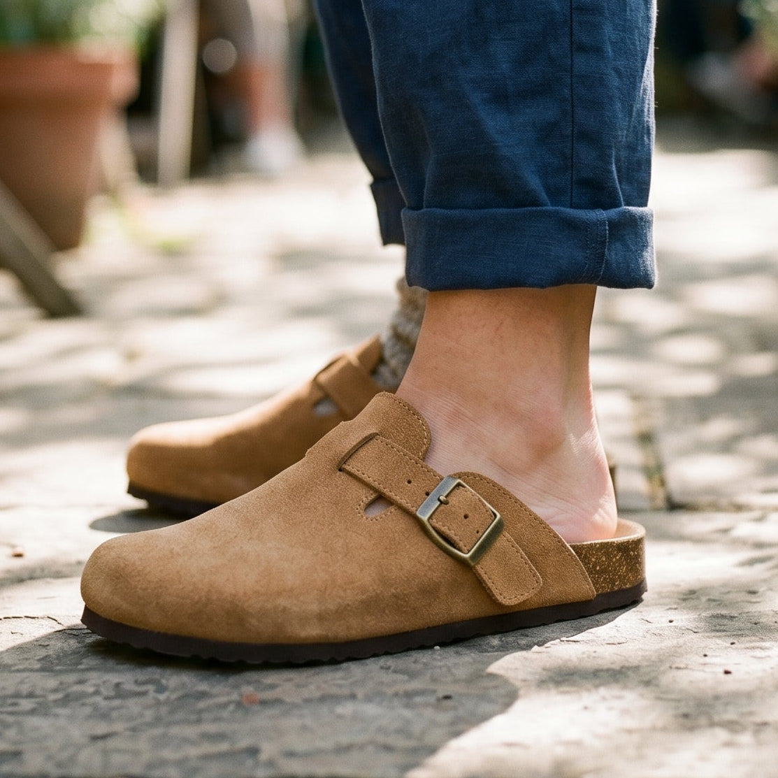 Aubrey - Classic Suede Clogs for Women with Cork Footbed DONE 05-28-2026