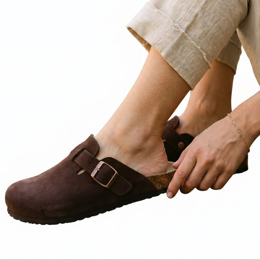Aubrey - Classic Suede Clogs for Women with Cork Footbed DONE 05-28-2026