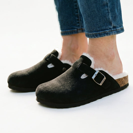 Aubrey - Classic Suede Clogs for Women with Cork Footbed DONE 05-28-2026