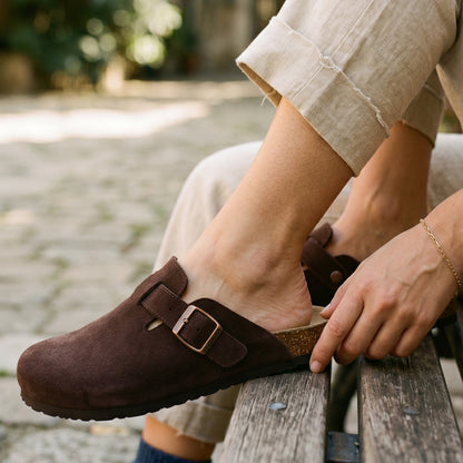 Aubrey - Classic Suede Clogs for Women with Cork Footbed DONE 05-28-2026