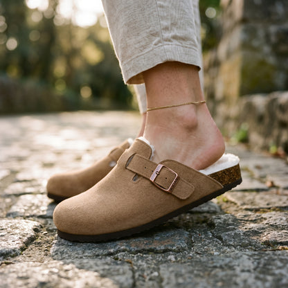 Aubrey - Classic Suede Clogs for Women with Cork Footbed DONE 05-28-2026