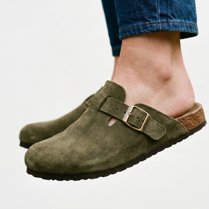 Aubrey - Classic Suede Clogs for Women with Cork Footbed DONE 05-28-2026