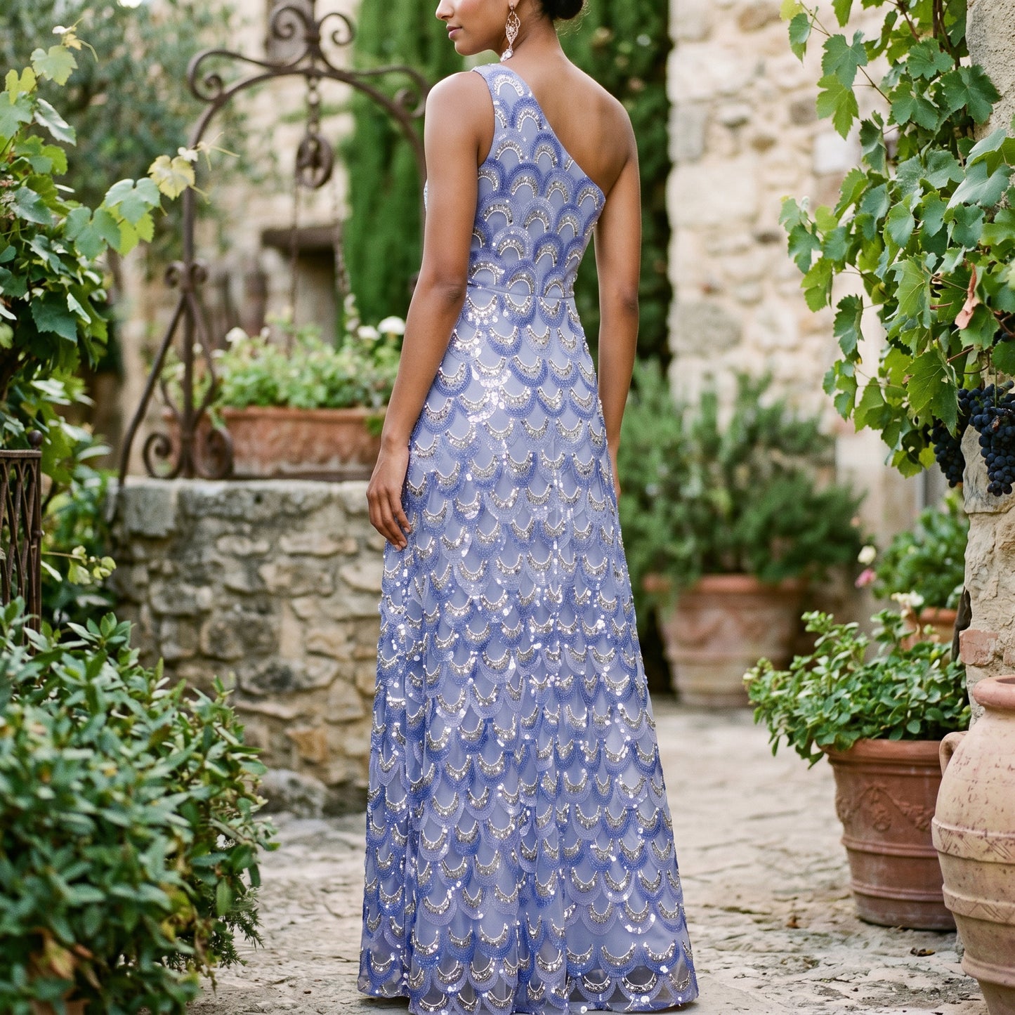 Audrey- Elegant Sparkly Floral Evening Gown DONE 06-11-2026