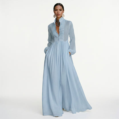 Aurora - Elegant Long Sleeve Maxi Dress for Women