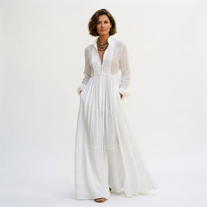Aurora - Elegant Long Sleeve Maxi Dress for Women