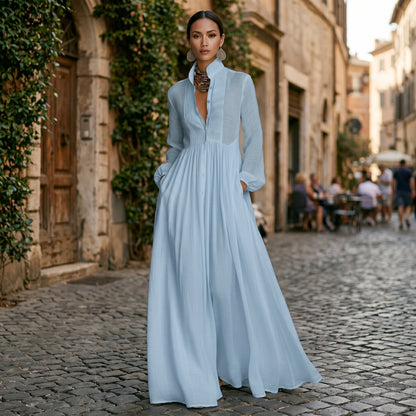 Aurora - Elegant Long Sleeve Maxi Dress for Women