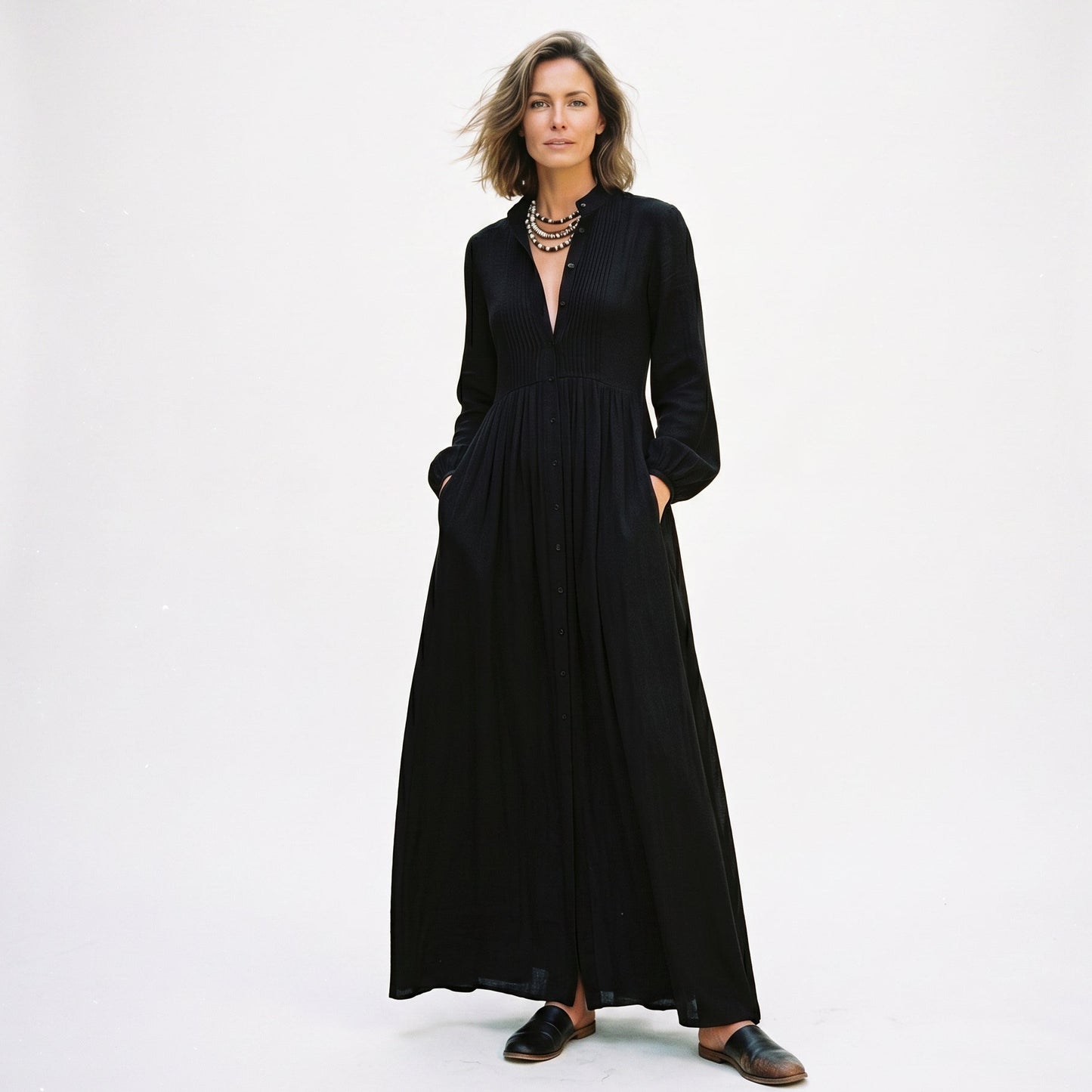 Aurora - Elegant Long Sleeve Maxi Dress for Women