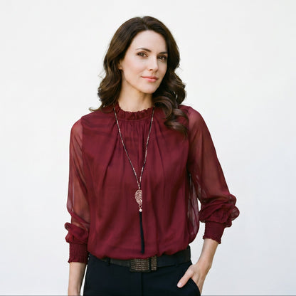 Ava | Elegant Feminine Long Sleeve Blouse for Summer DONE 05-27-2026