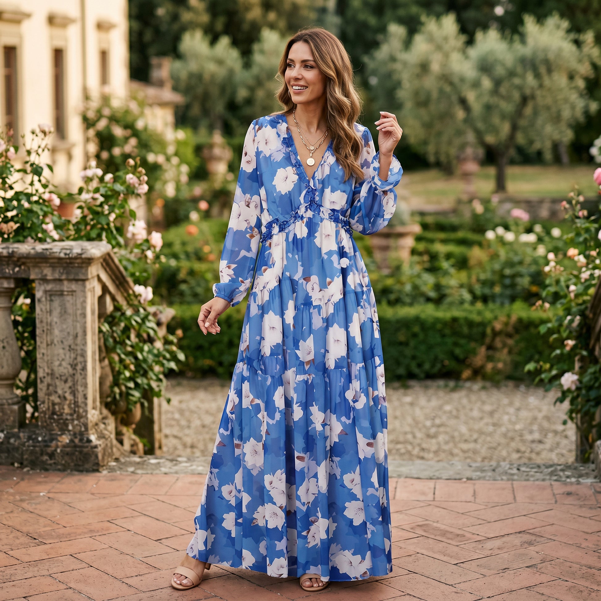 Ava | Elegant Floral Summer Maxi Dress for Weddings DONE 06-10-2026