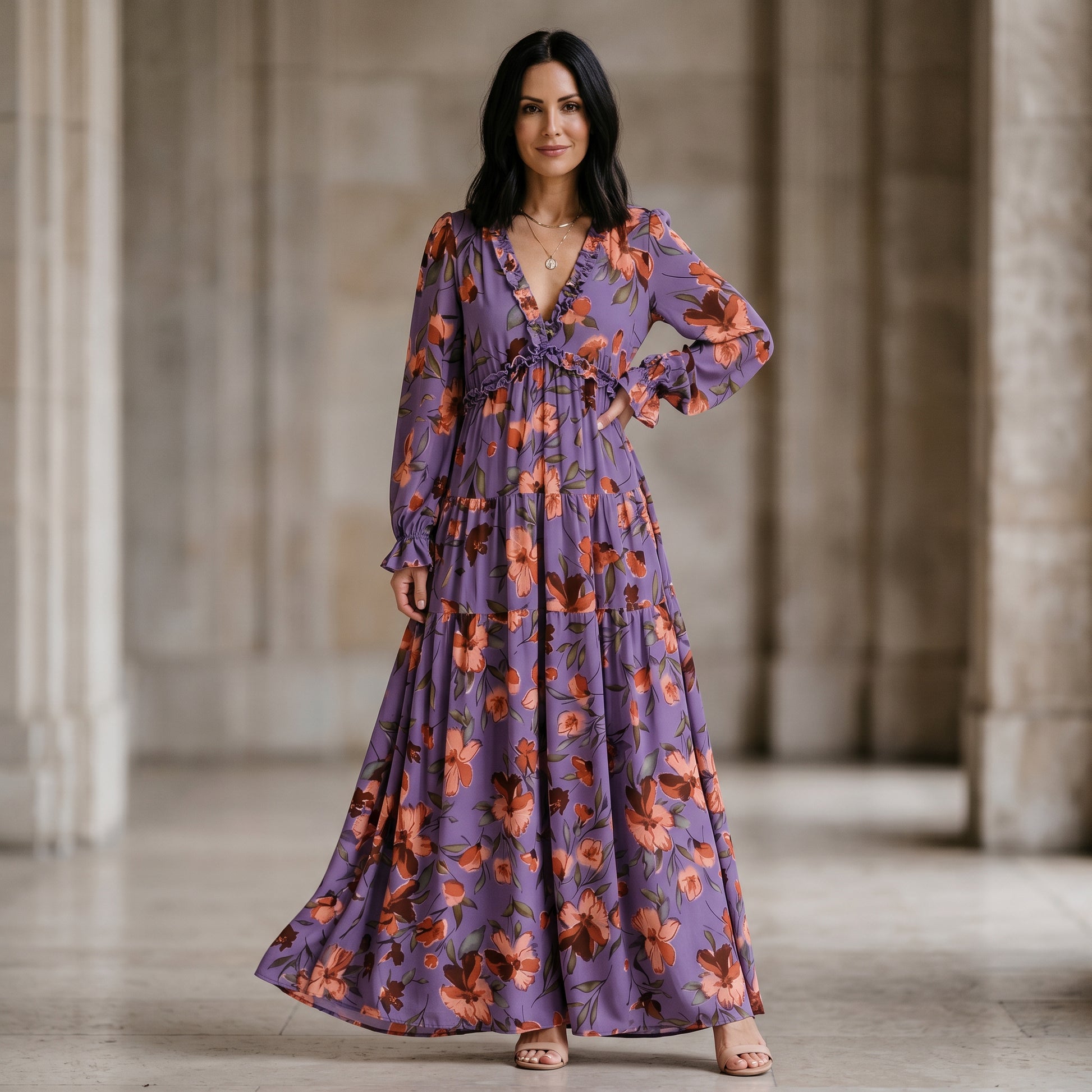Ava | Elegant Floral Summer Maxi Dress for Weddings DONE 06-10-2026