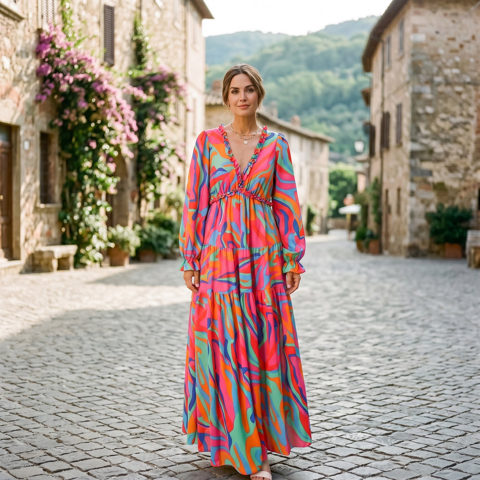 Ava | Elegant Floral Summer Maxi Dress for Weddings DONE 06-10-2026