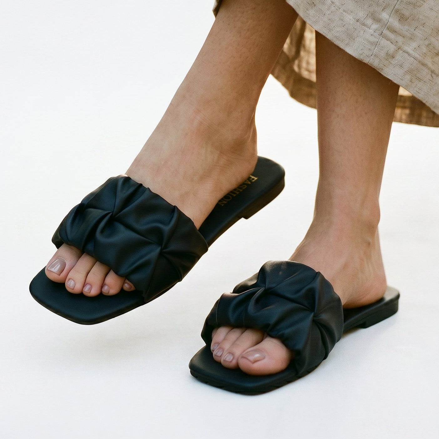 Avery - Stylish Pleated Flip Flops for Women DONE 05-28-2026