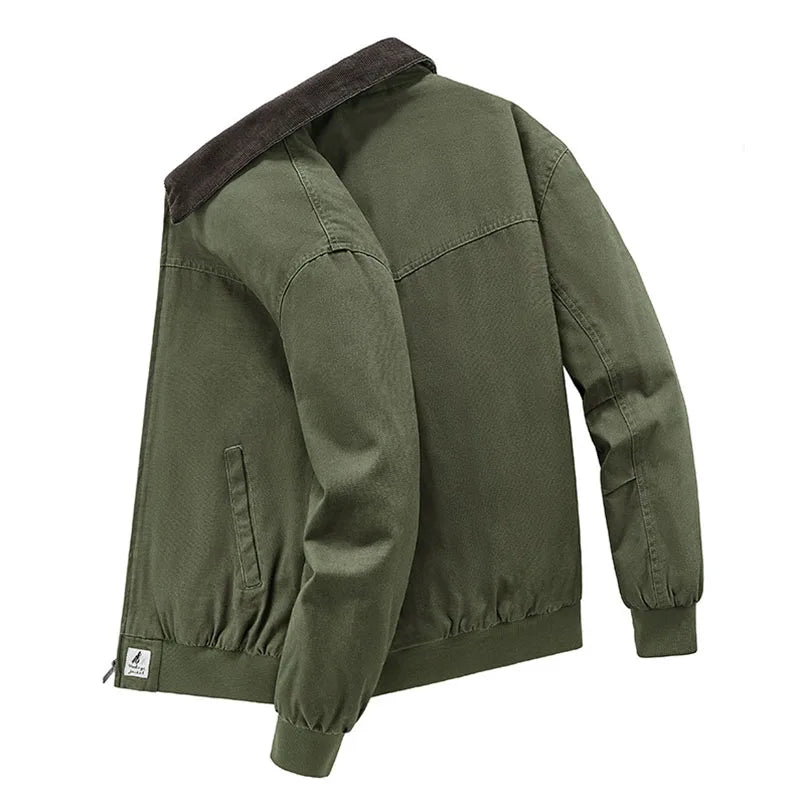 Breathable Work Jacket for Men - Premium Cotton Workwear Jacket with Quilted Insulation 4