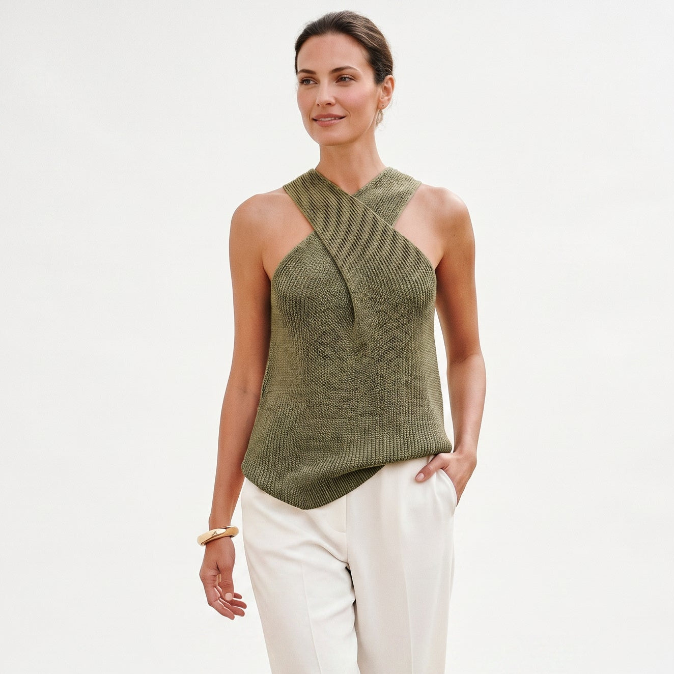 Camila - Chic White Halter Neck Tank Top for Women DONE 05-09-2026