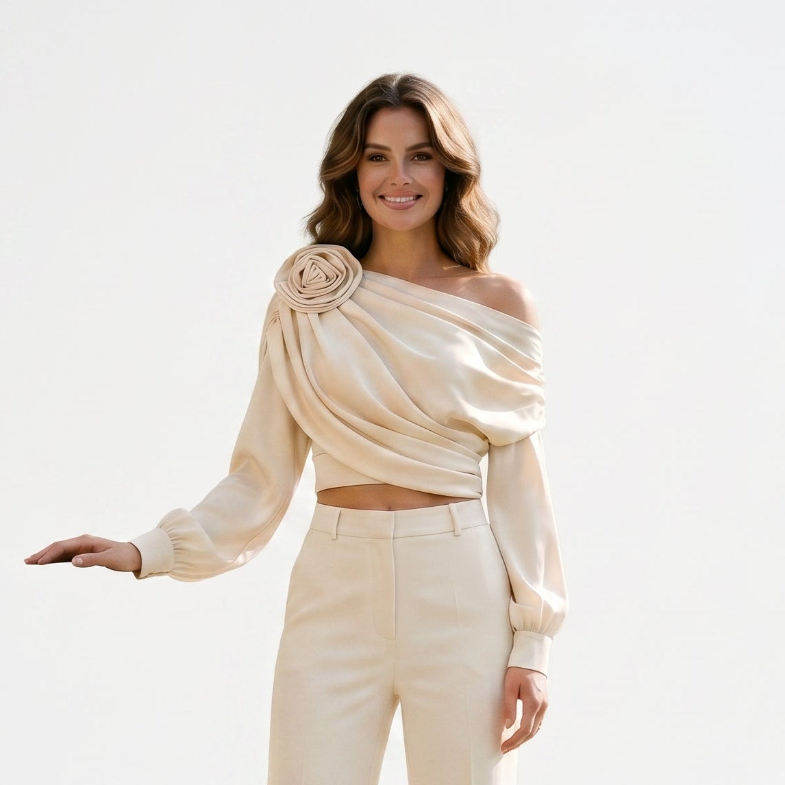 Camila - Elegant Asymmetrical Chiffon Blouse for Women - Lightweight Summer Top DONE 05-31-2026