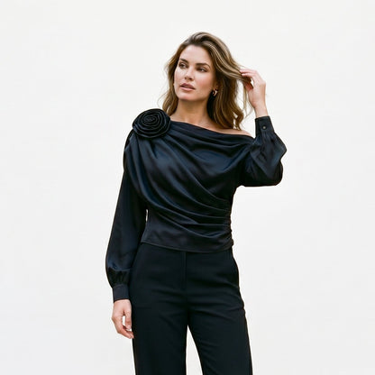Camila - Elegant Asymmetrical Chiffon Blouse for Women - Lightweight Summer Top DONE 05-31-2026