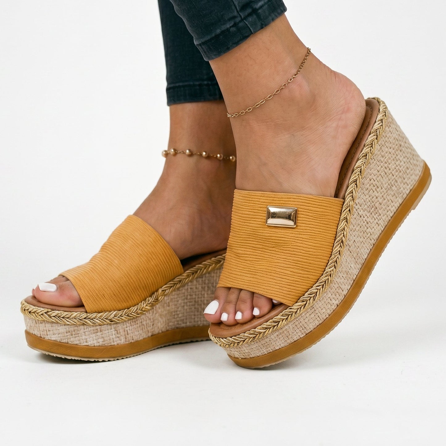 Camila - Elegant Black Wedge Sandals for Women DONE 05-28-2026