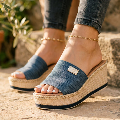 Camila - Elegant Black Wedge Sandals for Women DONE 05-28-2026