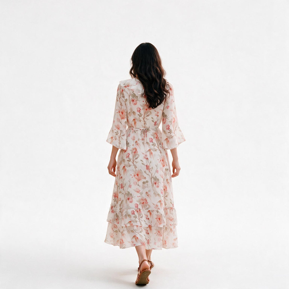 Camille - Elegant Floral Maxi Wedding Guest Dress