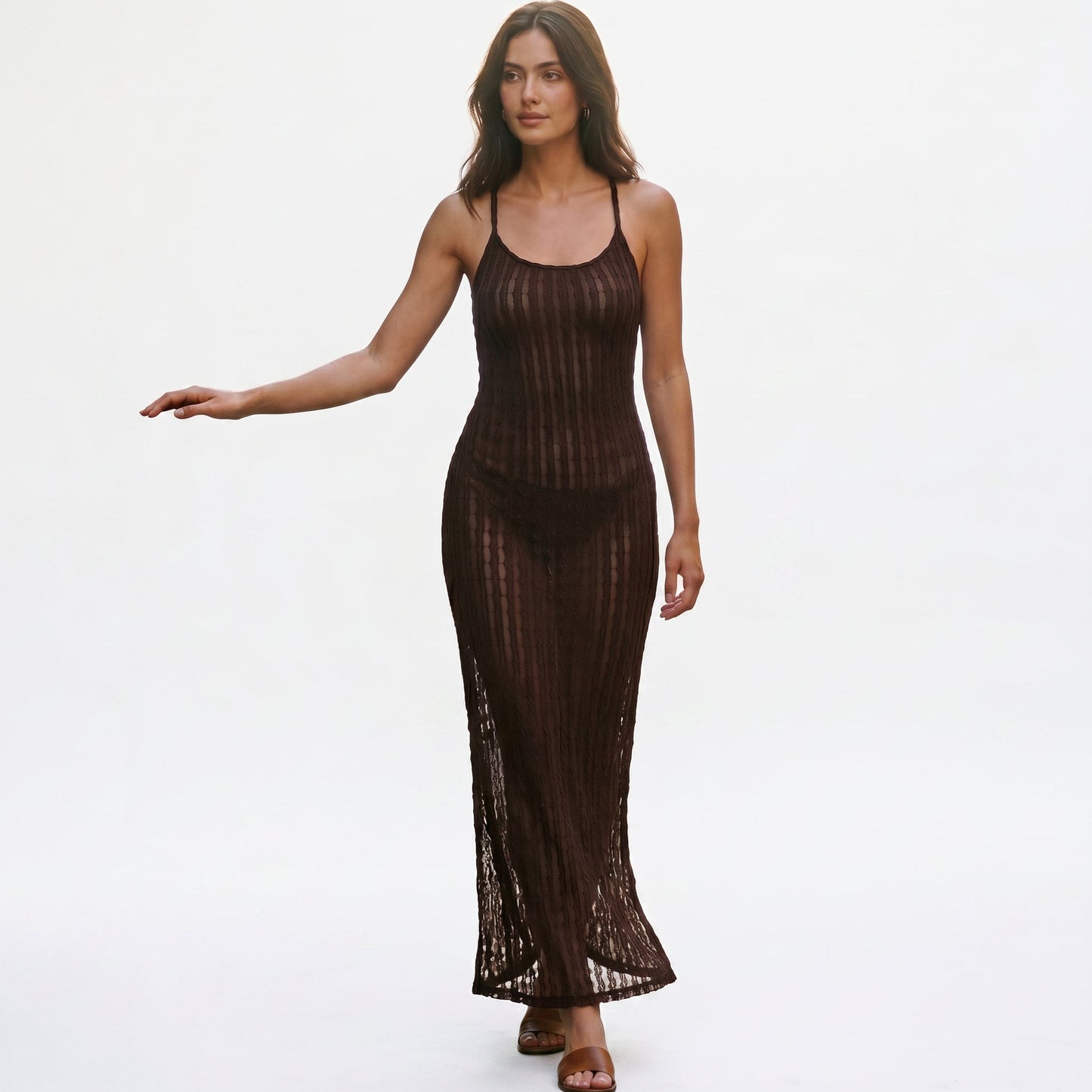 Cassandra - Elegant Maxi Dress for Women with Lace Accents DONE