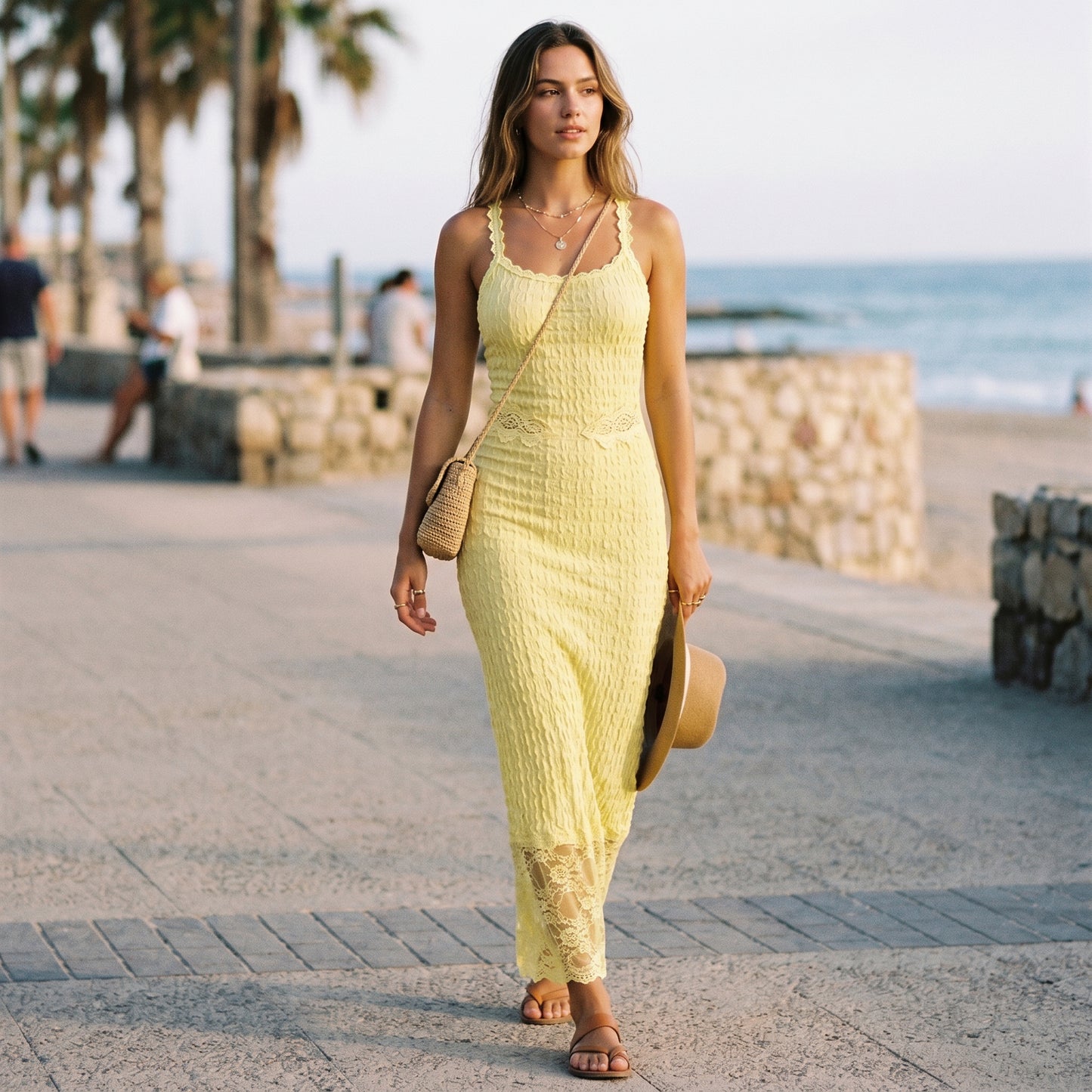 Cassandra - Elegant Maxi Dress for Women with Lace Accents DONE